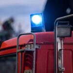 Storbrand på återvinningscentral i Täby